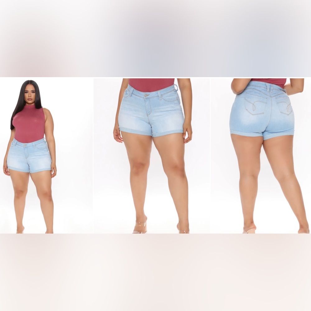 Mid rise shorts